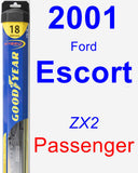 Passenger Wiper Blade for 2001 Ford Escort - Hybrid