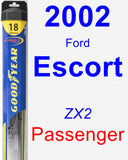 Passenger Wiper Blade for 2002 Ford Escort - Hybrid