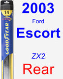 Rear Wiper Blade for 2003 Ford Escort - Hybrid
