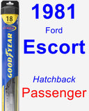 Passenger Wiper Blade for 1981 Ford Escort - Hybrid