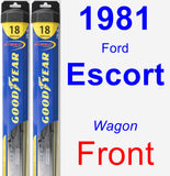 Front Wiper Blade Pack for 1981 Ford Escort - Hybrid