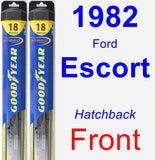 Front Wiper Blade Pack for 1982 Ford Escort - Hybrid