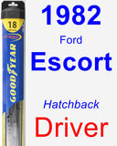 Driver Wiper Blade for 1982 Ford Escort - Hybrid