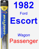 Passenger Wiper Blade for 1982 Ford Escort - Hybrid