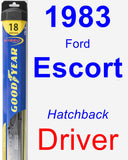 Driver Wiper Blade for 1983 Ford Escort - Hybrid