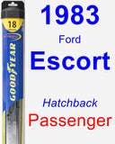 Passenger Wiper Blade for 1983 Ford Escort - Hybrid