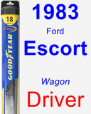 Driver Wiper Blade for 1983 Ford Escort - Hybrid