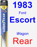 Rear Wiper Blade for 1983 Ford Escort - Hybrid