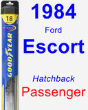 Passenger Wiper Blade for 1984 Ford Escort - Hybrid