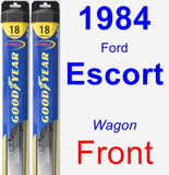 Front Wiper Blade Pack for 1984 Ford Escort - Hybrid