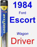 Driver Wiper Blade for 1984 Ford Escort - Hybrid