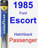 Passenger Wiper Blade for 1985 Ford Escort - Hybrid