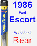 Rear Wiper Blade for 1986 Ford Escort - Hybrid