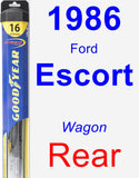 Rear Wiper Blade for 1986 Ford Escort - Hybrid