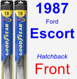 Front Wiper Blade Pack for 1987 Ford Escort - Hybrid