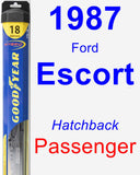 Passenger Wiper Blade for 1987 Ford Escort - Hybrid