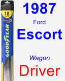 Driver Wiper Blade for 1987 Ford Escort - Hybrid