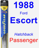 Passenger Wiper Blade for 1988 Ford Escort - Hybrid