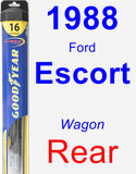 Rear Wiper Blade for 1988 Ford Escort - Hybrid