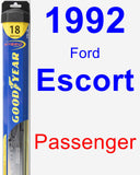 Passenger Wiper Blade for 1992 Ford Escort - Hybrid