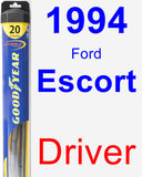 Driver Wiper Blade for 1994 Ford Escort - Hybrid