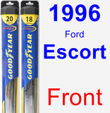 Front Wiper Blade Pack for 1996 Ford Escort - Hybrid