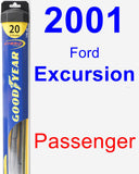 Passenger Wiper Blade for 2001 Ford Excursion - Hybrid