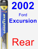 Rear Wiper Blade for 2002 Ford Excursion - Hybrid