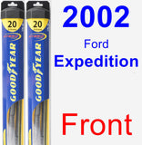 Front Wiper Blade Pack for 2002 Ford Expedition - Hybrid