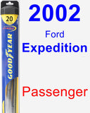 Passenger Wiper Blade for 2002 Ford Expedition - Hybrid