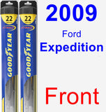 Front Wiper Blade Pack for 2009 Ford Expedition - Hybrid