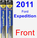 Front Wiper Blade Pack for 2011 Ford Expedition - Hybrid