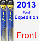 Front Wiper Blade Pack for 2013 Ford Expedition - Hybrid