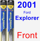 Front Wiper Blade Pack for 2001 Ford Explorer - Hybrid