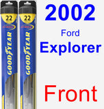 Front Wiper Blade Pack for 2002 Ford Explorer - Hybrid