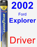 Driver Wiper Blade for 2002 Ford Explorer - Hybrid
