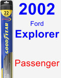 Passenger Wiper Blade for 2002 Ford Explorer - Hybrid