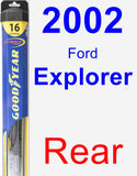 Rear Wiper Blade for 2002 Ford Explorer - Hybrid