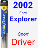 Driver Wiper Blade for 2002 Ford Explorer - Hybrid