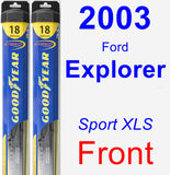 Front Wiper Blade Pack for 2003 Ford Explorer - Hybrid