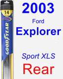 Rear Wiper Blade for 2003 Ford Explorer - Hybrid