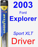 Driver Wiper Blade for 2003 Ford Explorer - Hybrid