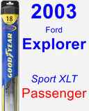 Passenger Wiper Blade for 2003 Ford Explorer - Hybrid