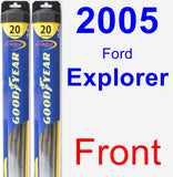 Front Wiper Blade Pack for 2005 Ford Explorer - Hybrid