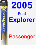Passenger Wiper Blade for 2005 Ford Explorer - Hybrid