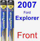 Front Wiper Blade Pack for 2007 Ford Explorer - Hybrid