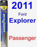 Passenger Wiper Blade for 2011 Ford Explorer - Hybrid