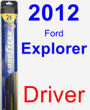 Driver Wiper Blade for 2012 Ford Explorer - Hybrid