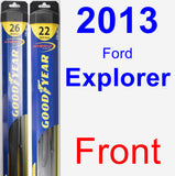 Front Wiper Blade Pack for 2013 Ford Explorer - Hybrid