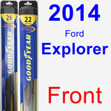 Front Wiper Blade Pack for 2014 Ford Explorer - Hybrid
